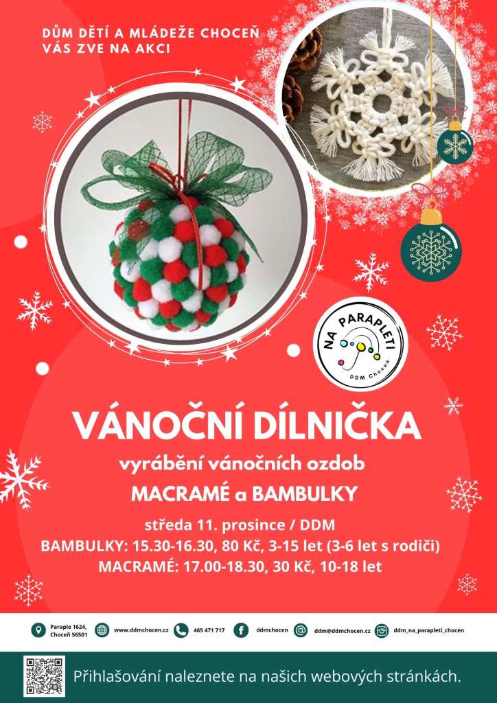 Vánoční dílnička Macramé