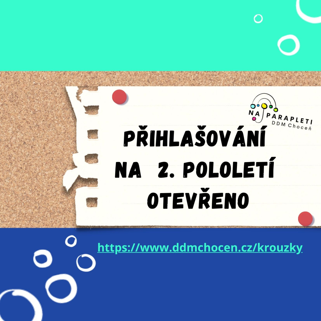 Přihlašování na 2. pololetí otevřeno