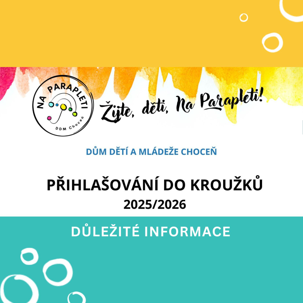 Informace k přihlašování na kroužky 2025/2026